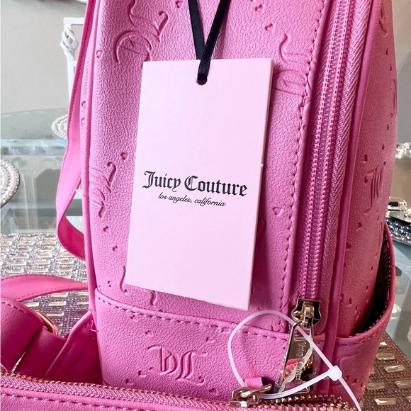 ? JUICY COUTURE Pink Lemonade Gold Backpack + Wristlet Pouch Set NEW main image 5